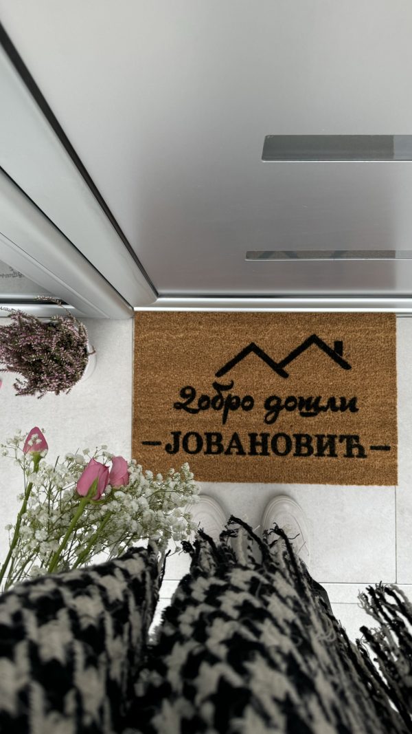 otirač sa prezimenom dobro.došli.otirač